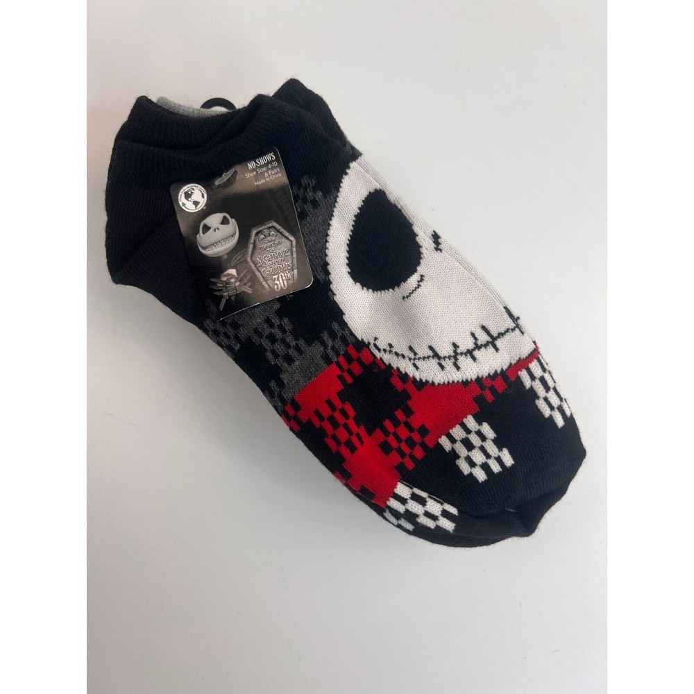 Disney Nightmare Before Christmas Women's Size 4-10 No-Show Socks 6 Count